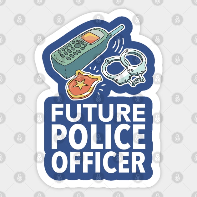 Future Police Officer Sticker by Design Seventytwo